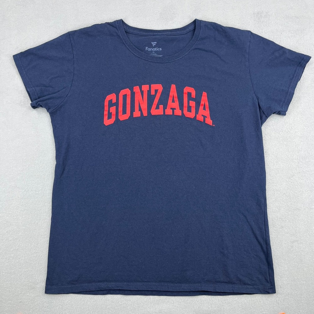 Fanatics Gonzaga Bulldogs Womens XL Blue Short Sleeve Cotton Graphic T-Shirt